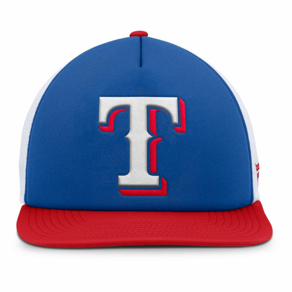 Texas Rangers Fundamental Foam Front Snapback Hat - Royal/White