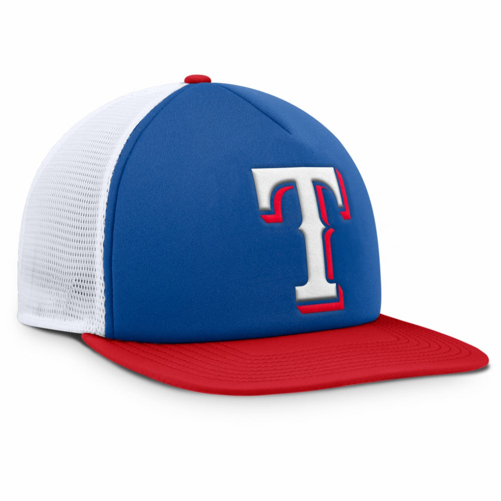 Texas Rangers Fundamental Foam Front Snapback Hat - Royal/White