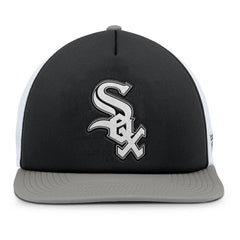 Chicago White Sox Fundamental Foam Front Snapback Hat - Black/White