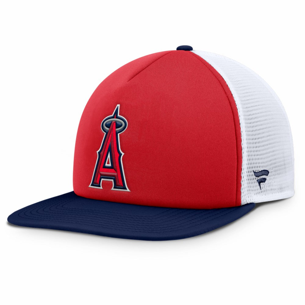 Los Angeles Angels Fundamental Foam Front Snapback Hat - Red/White