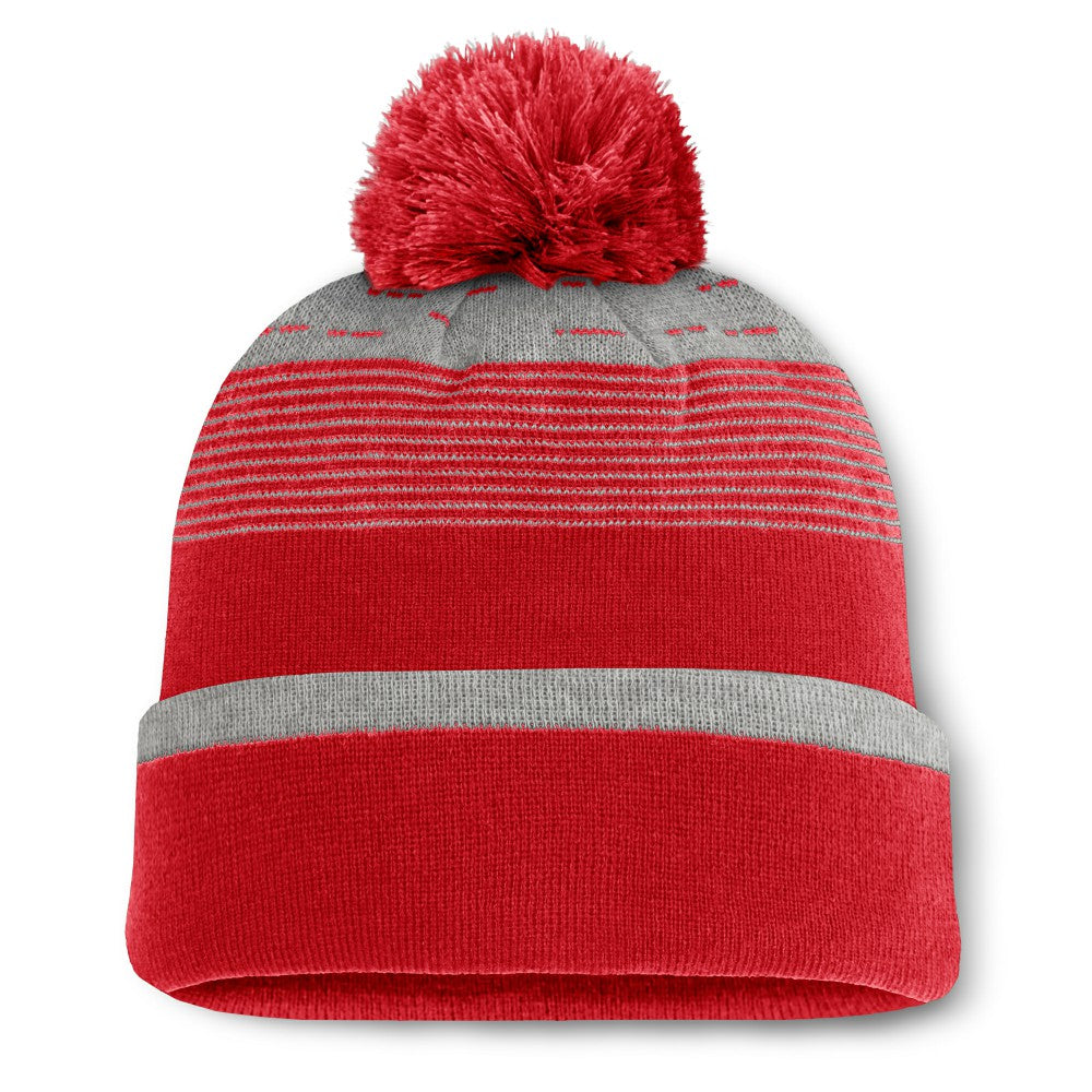 St. Louis Cardinals Fundamental Gradient Cuffed Knit Hat with Pom - Red