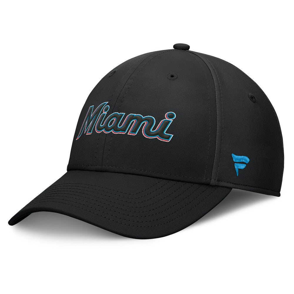 Miami Marlins Fundamental Tag Flex Hat - Black