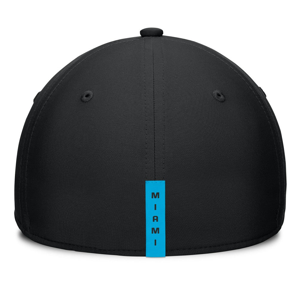 Miami Marlins Fundamental Tag Flex Hat - Black