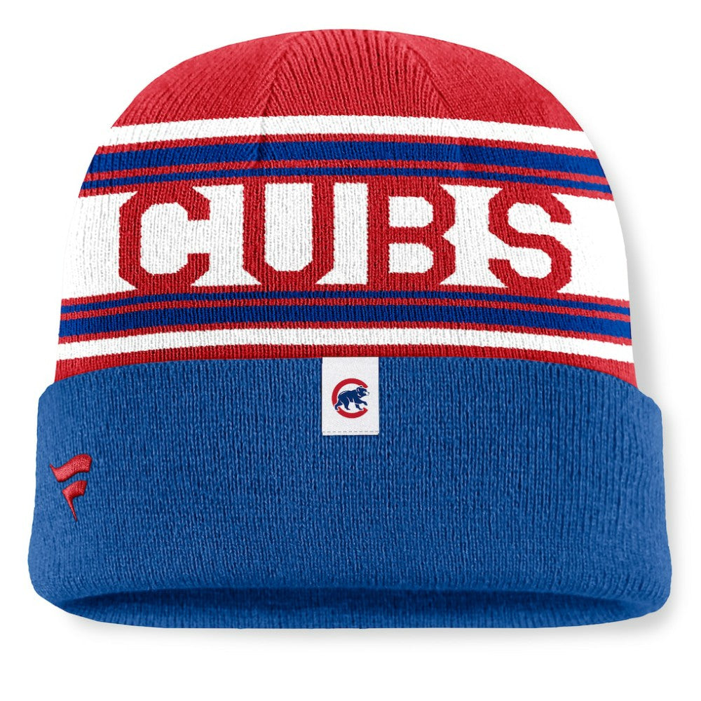 Chicago Cubs Fundamental Team Stripe Cuffed Knit Hat - Royal