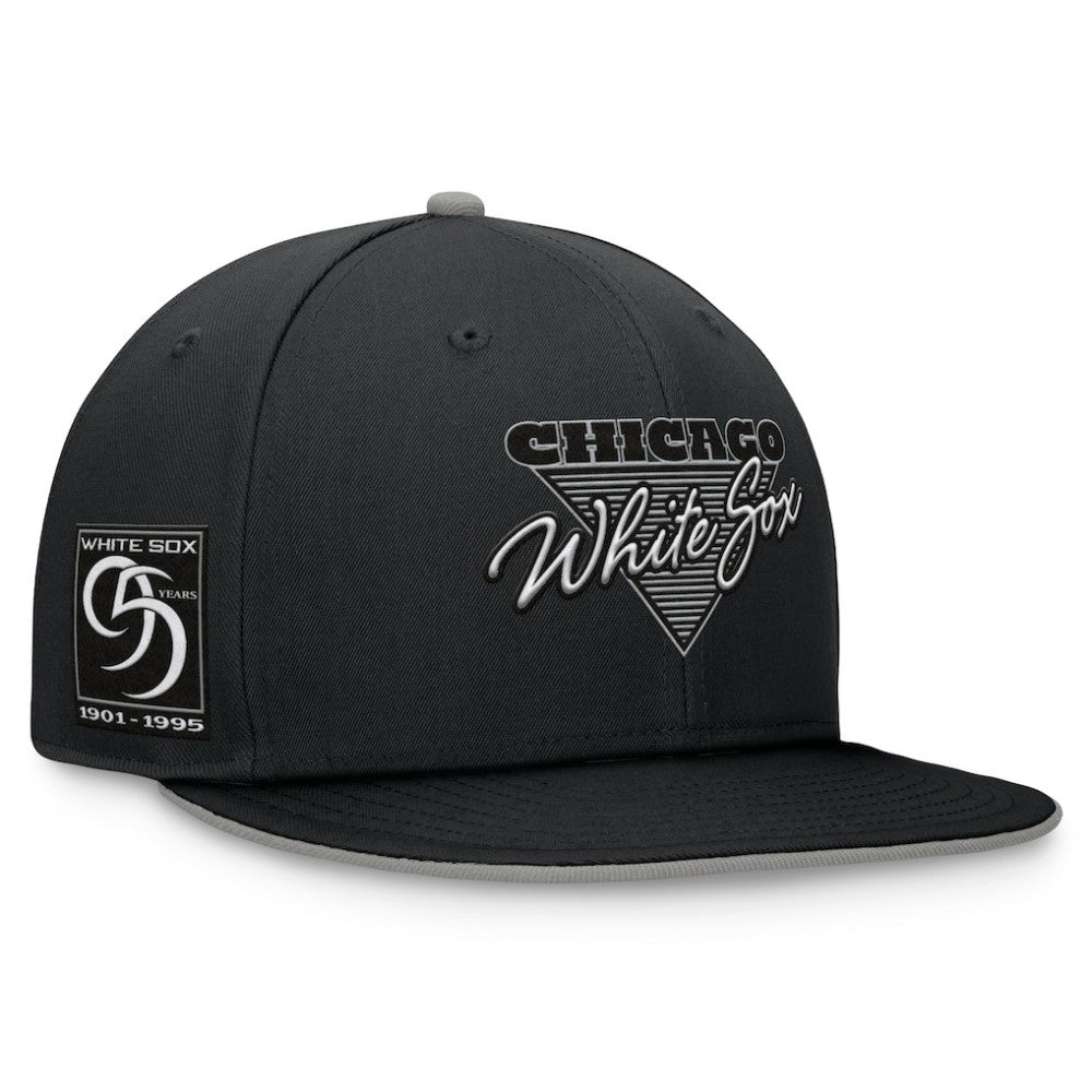 Chicago White Sox Fundamental Tri-Script Fitted Hat - Black