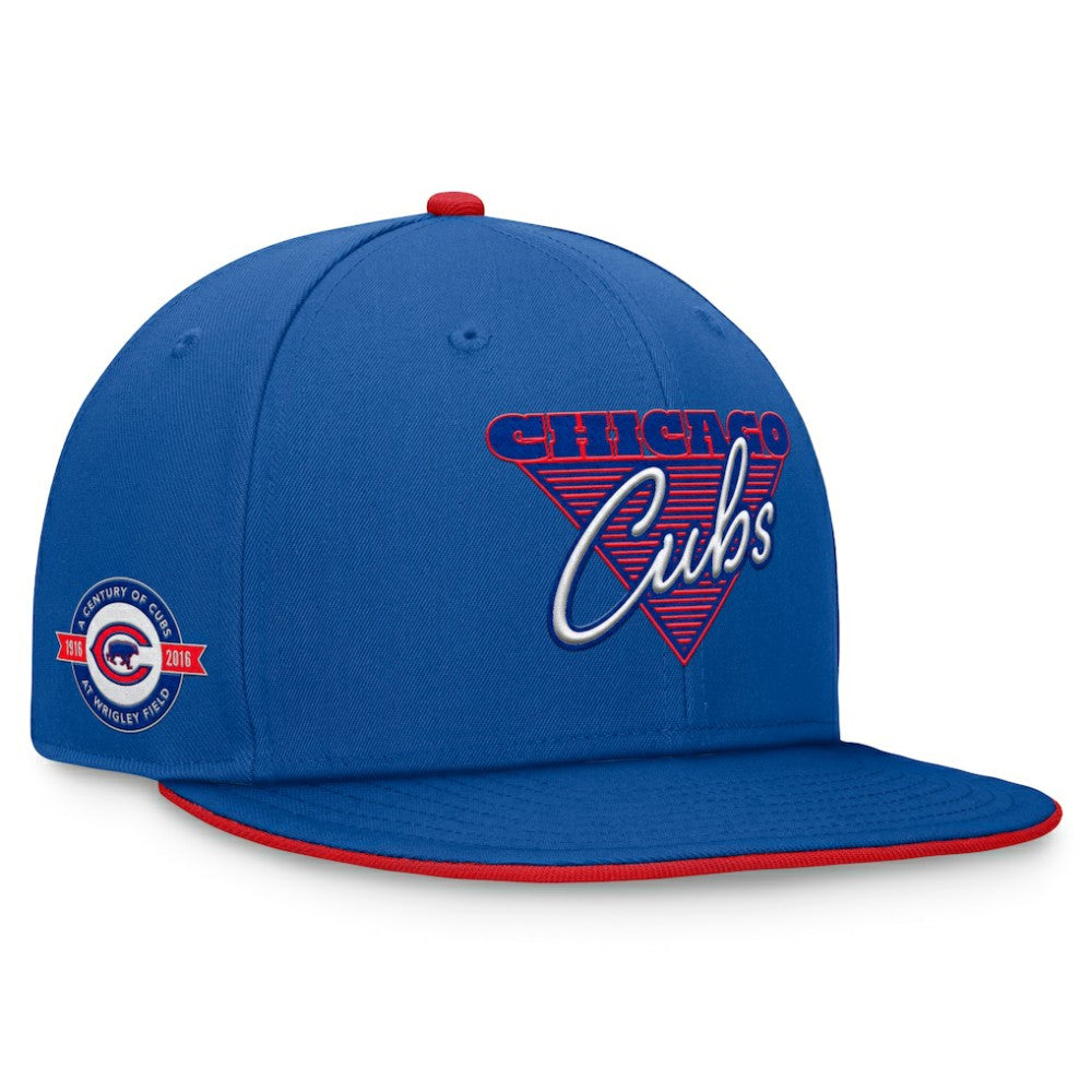 Chicago Cubs Fundamental Tri-Script Fitted Hat - Royal