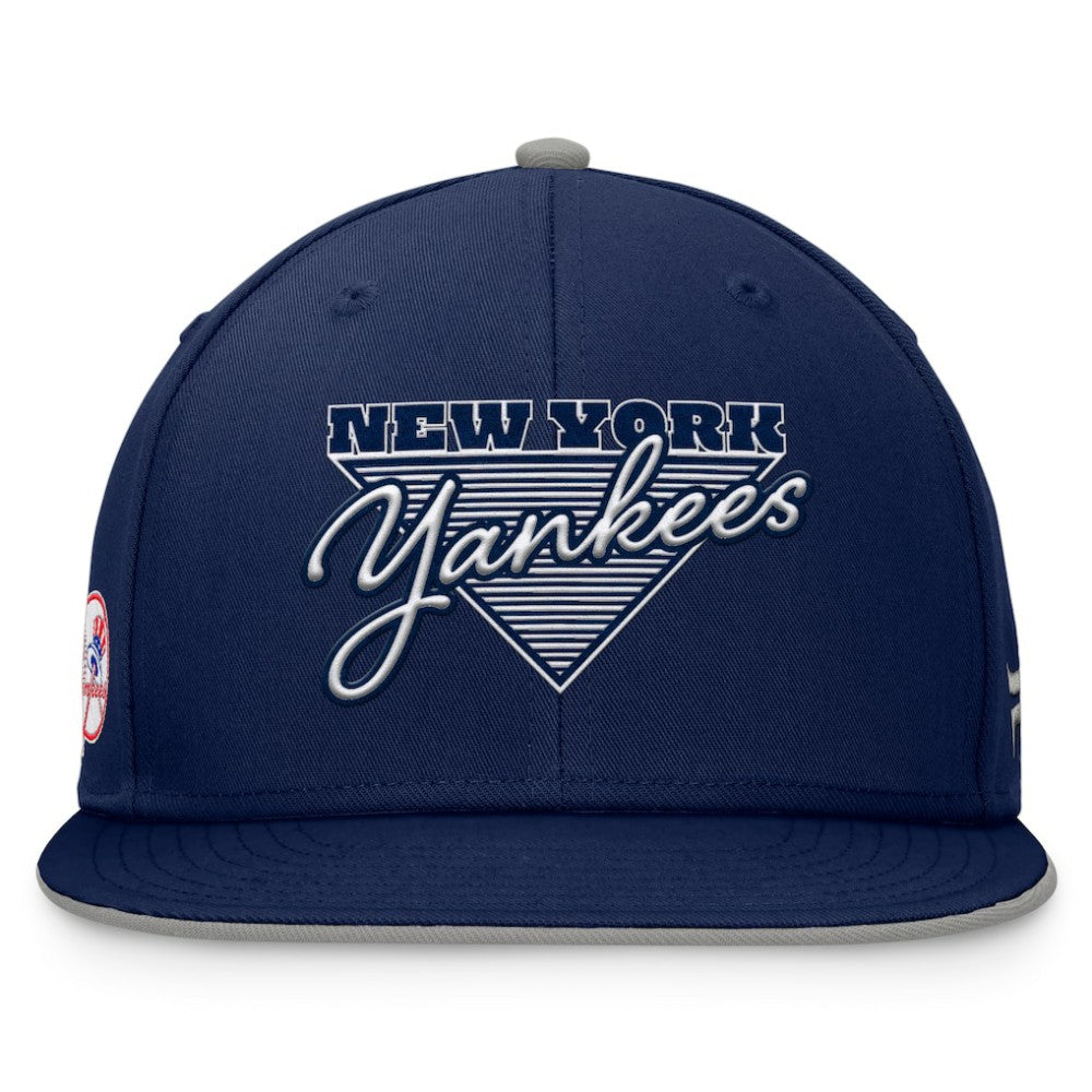 New York Yankees Fundamental Tri-Script Fitted Hat - Navy