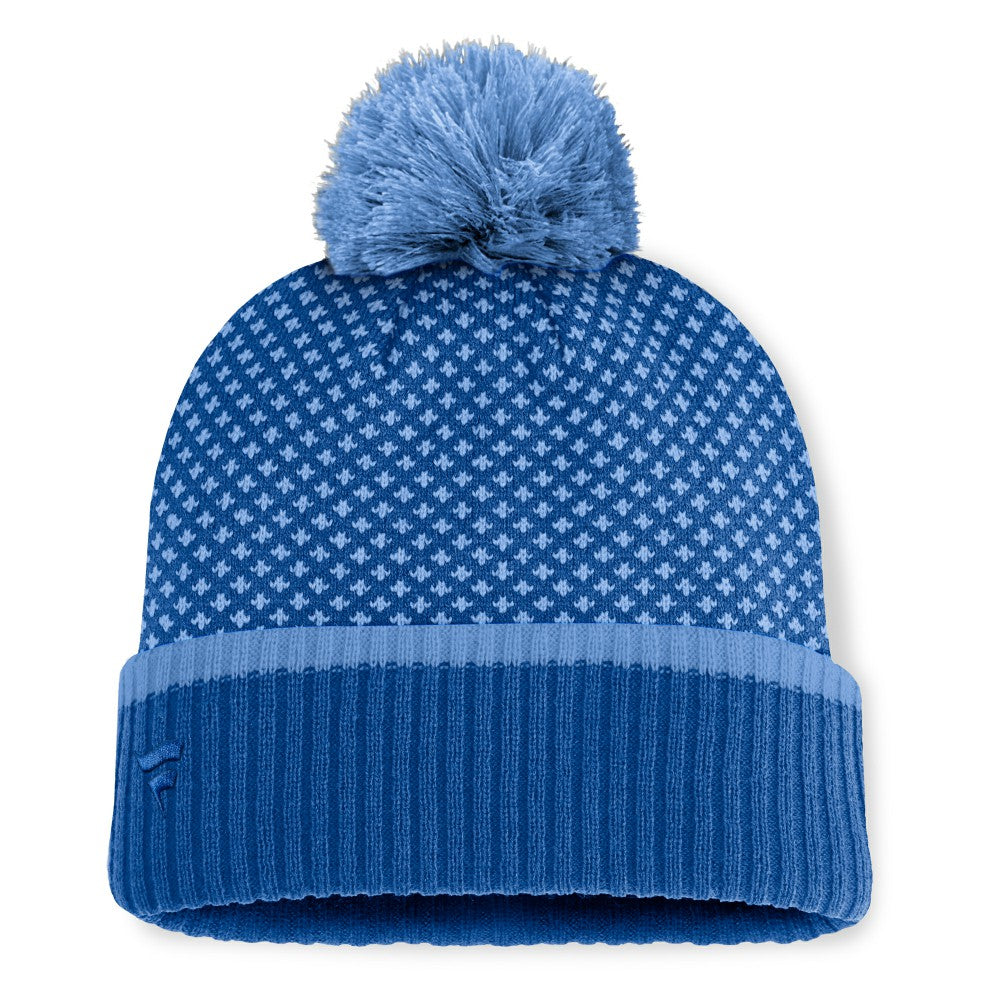 Kansas City Royals Women's Fundamental Jacquard Cuffed Knit Hat with Pom - Royal