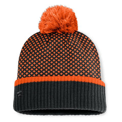 San Francisco Giants Women's Fundamental Jacquard Cuffed Knit Hat with Pom - Black