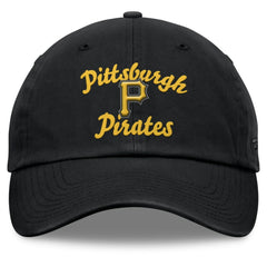 Pittsburgh Pirates Women's Fundamental Script Logo Adjustable Hat - Black