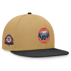 Houston Astros  Heritage Two-Tone Fitted Hat - Khaki/Black