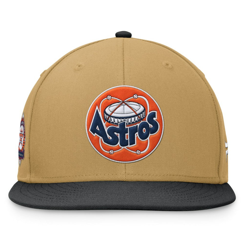 Houston Astros  Heritage Two-Tone Fitted Hat - Khaki/Black