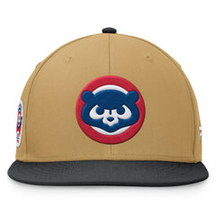 Chicago Cubs  Heritage Two-Tone Fitted Hat - Khaki/Black