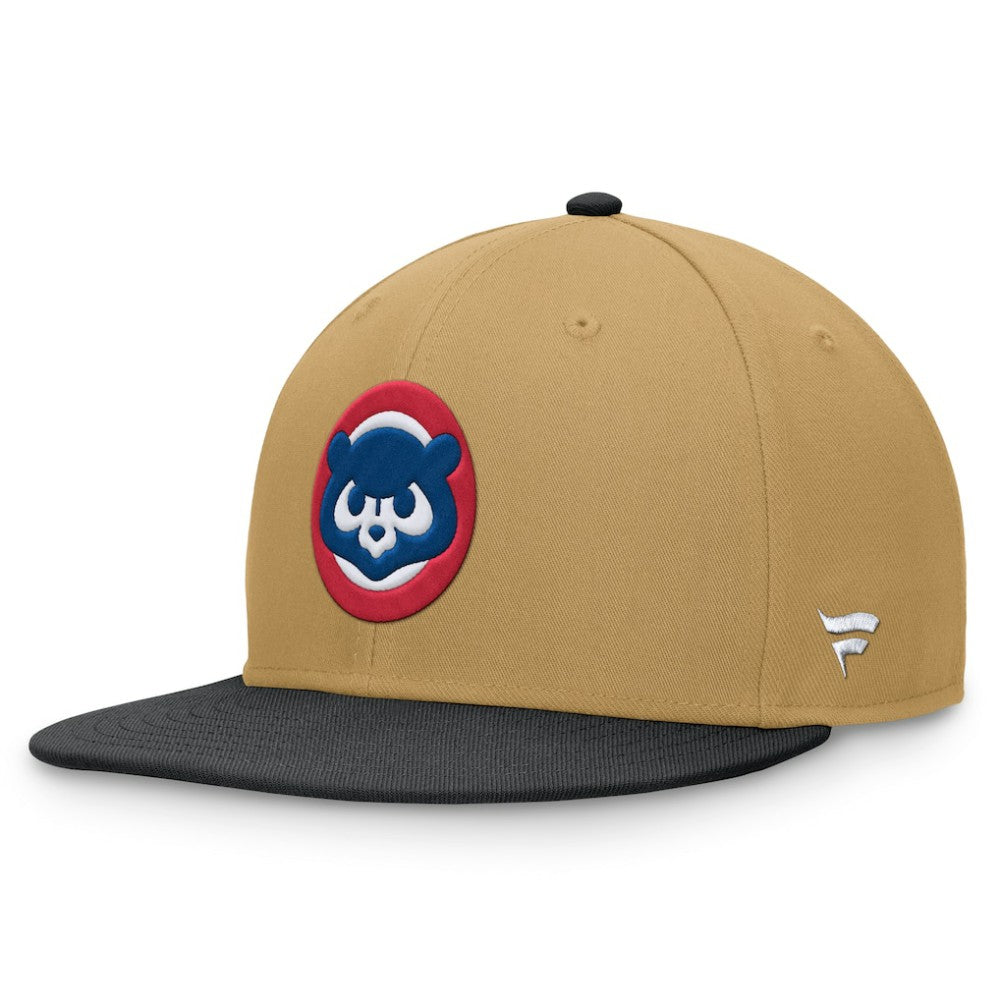 Chicago Cubs  Heritage Two-Tone Fitted Hat - Khaki/Black