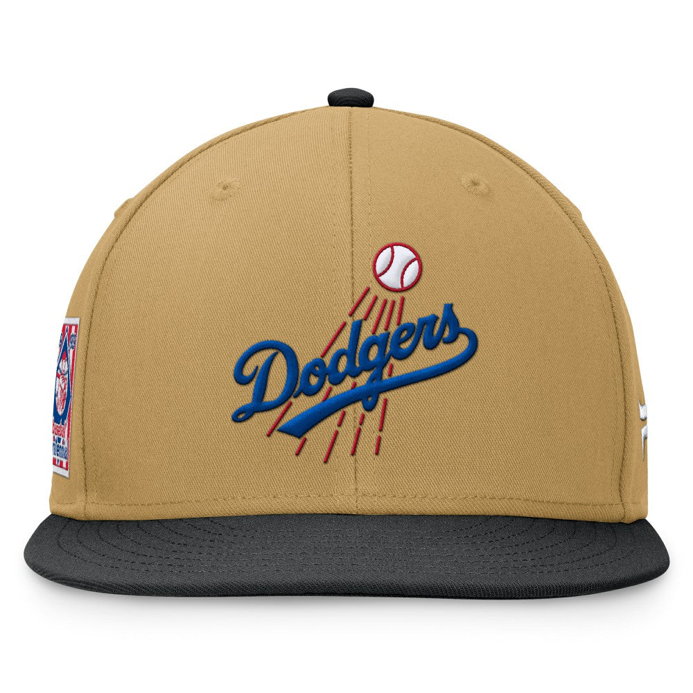 Los Angeles Dodgers  Heritage Two-Tone Fitted Hat - Khaki/Black