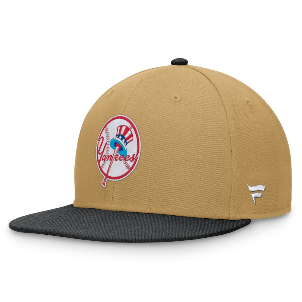 New York Yankees  Heritage Two-Tone Fitted Hat - Khaki/Black