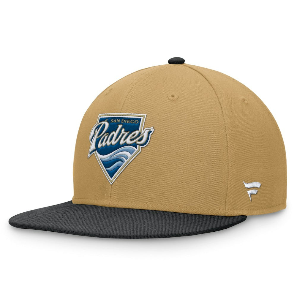 San Diego Padres  Heritage Two-Tone Fitted Hat - Khaki/Black