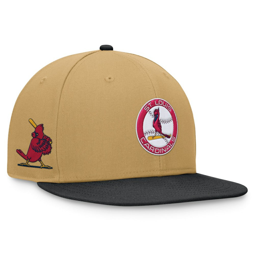 St. Louis Cardinals  Heritage Two-Tone Fitted Hat - Khaki/Black