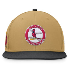St. Louis Cardinals  Heritage Two-Tone Fitted Hat - Khaki/Black