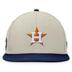 Houston Astros Team Two-Tone Snapback Hat - Khaki/Navy