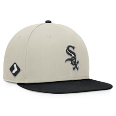 Chicago White Sox Team Two-Tone Snapback Hat - Khaki/Black