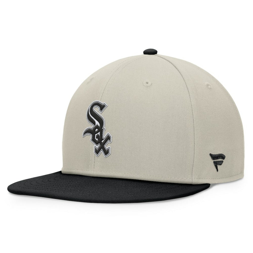 Chicago White Sox Team Two-Tone Snapback Hat - Khaki/Black
