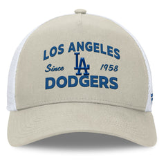 Los Angeles Dodgers A-Frame Trucker Adjustable Hat - Stone