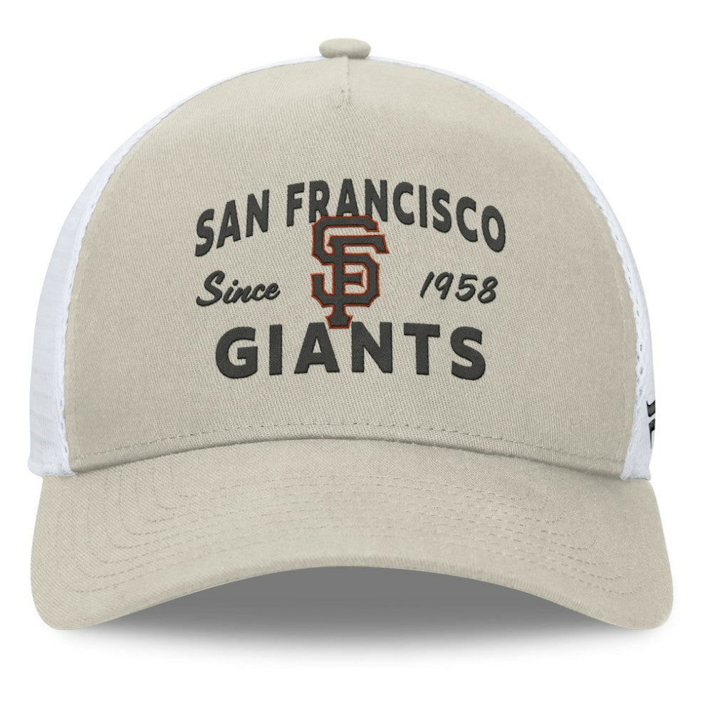 San Francisco Giants A-Frame Trucker Adjustable Hat - Stone
