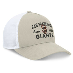San Francisco Giants A-Frame Trucker Adjustable Hat - Stone