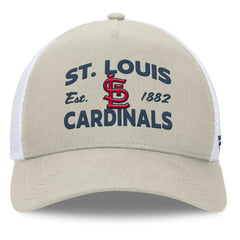 St. Louis Cardinals A-Frame Trucker Adjustable Hat - Stone