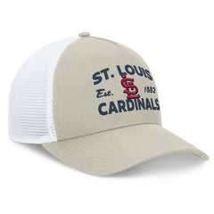 St. Louis Cardinals A-Frame Trucker Adjustable Hat - Stone