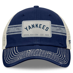New York Yankees  Heritage Stripe Trucker Adjustable Hat - Navy/Natural