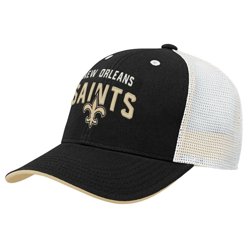 NFL New Orleans Saints Youth Core Lockup Trucker Adjustable Hat