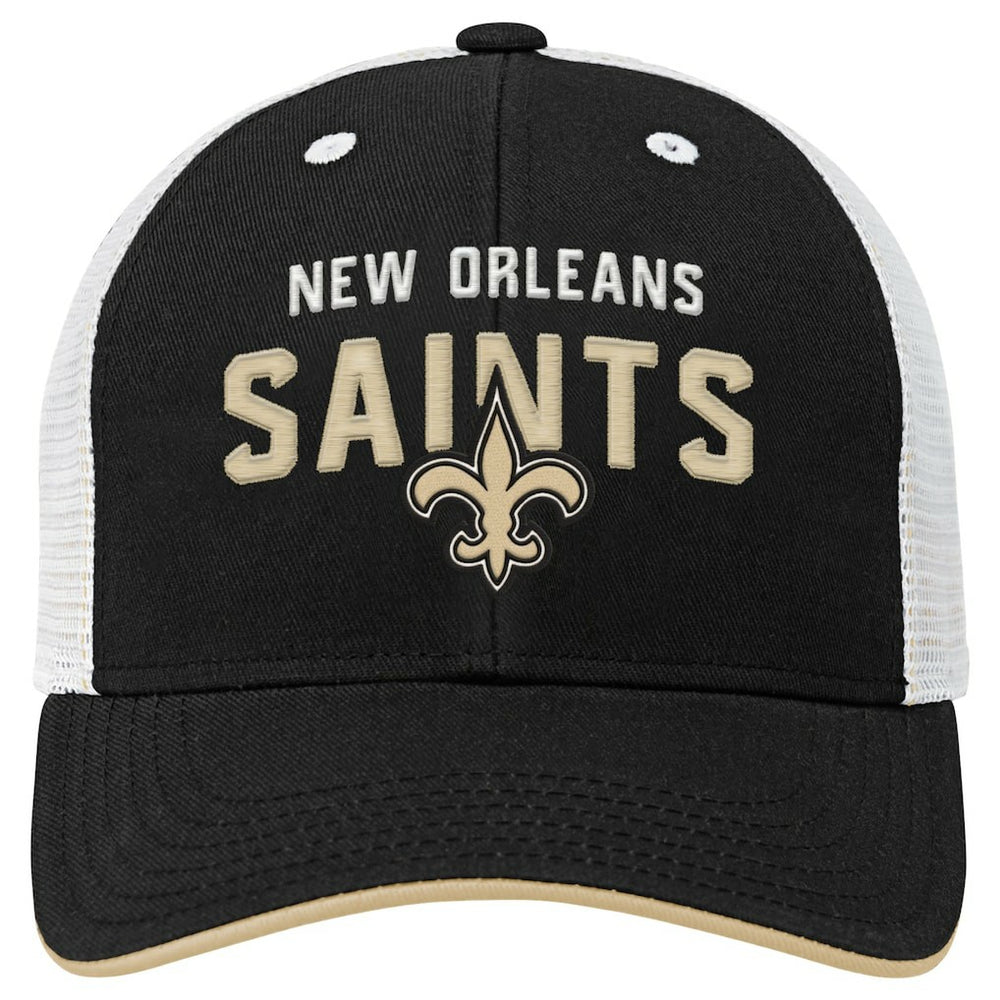 NFL New Orleans Saints Youth Core Lockup Trucker Adjustable Hat