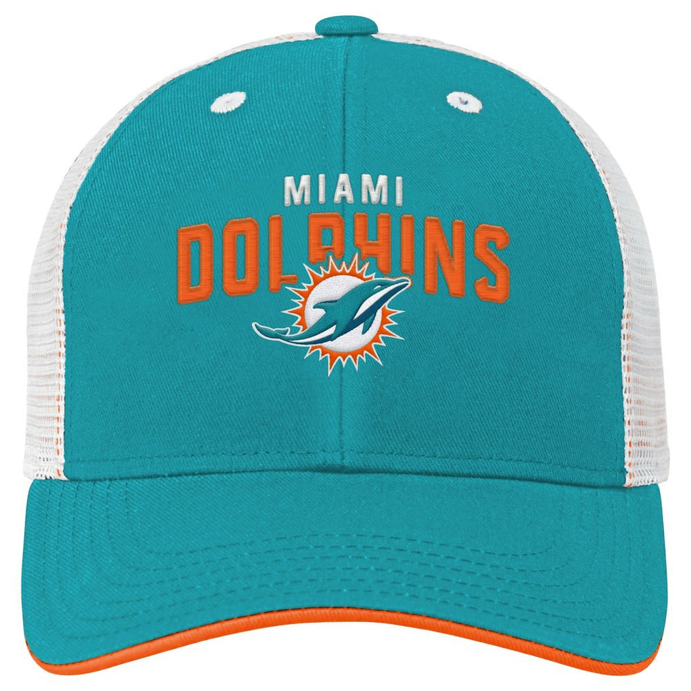 NFL Miami Dolphins Youth Core Lockup Trucker Adjustable Hat