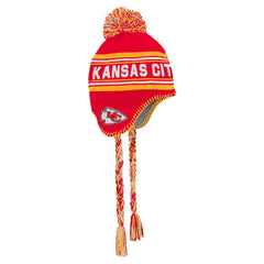 NFL Kansas City Chiefs Youth Jacquard Tassel Knit Hat with Pom