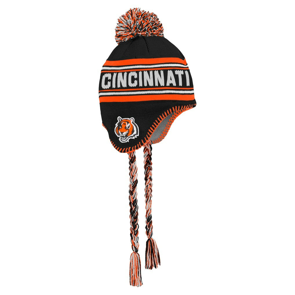 NFL Cincinnati Bengals Youth Jacquard Tassel Knit Hat with Pom