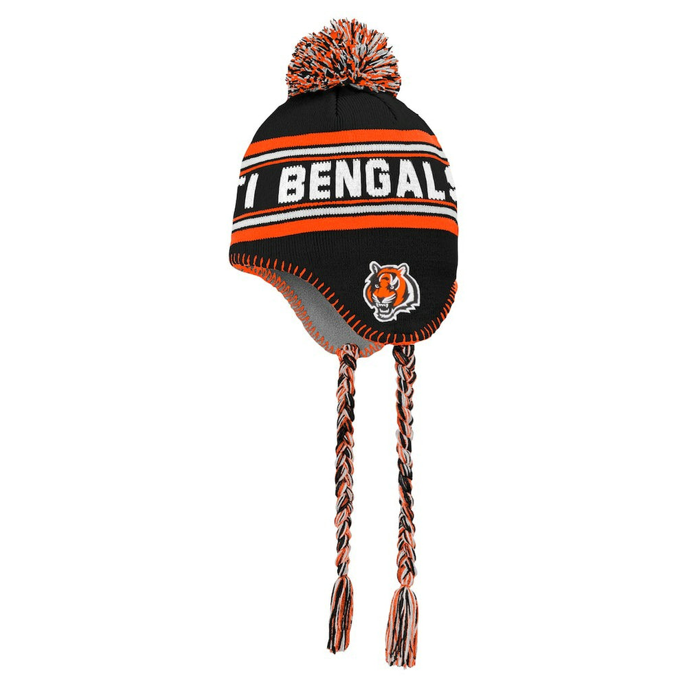 NFL Cincinnati Bengals Youth Jacquard Tassel Knit Hat with Pom