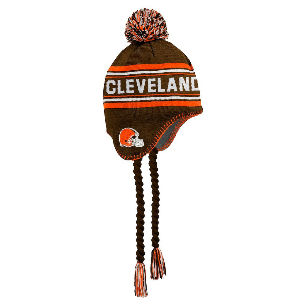 NFL Cleveland Browns Youth Jacquard Tassel Knit Hat with Pom