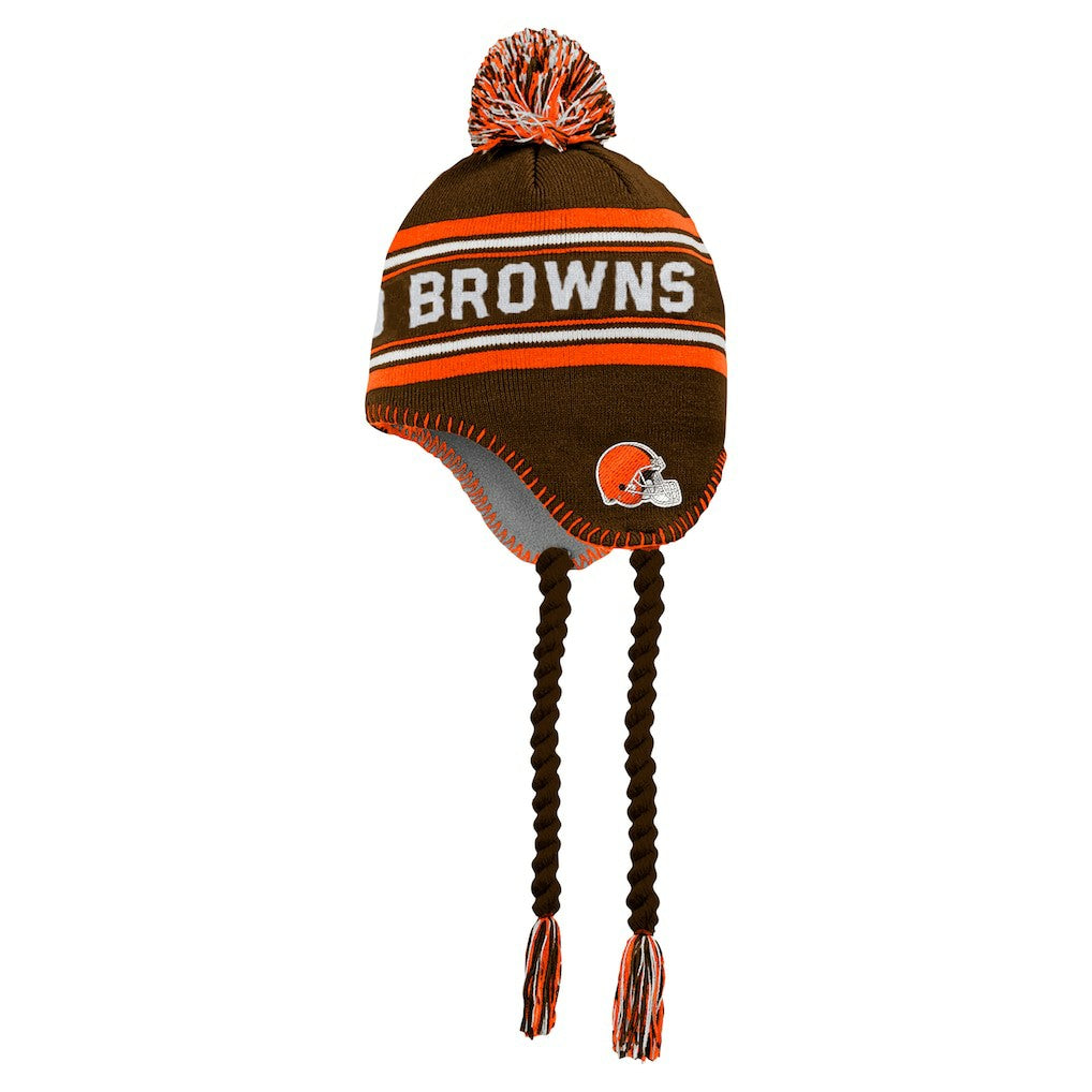 NFL Cleveland Browns Youth Jacquard Tassel Knit Hat with Pom