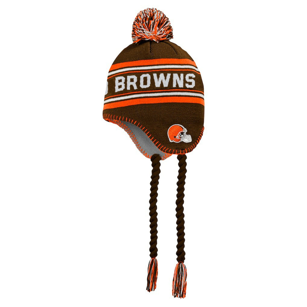 NFL Cleveland Browns Youth Jacquard Tassel Knit Hat with Pom