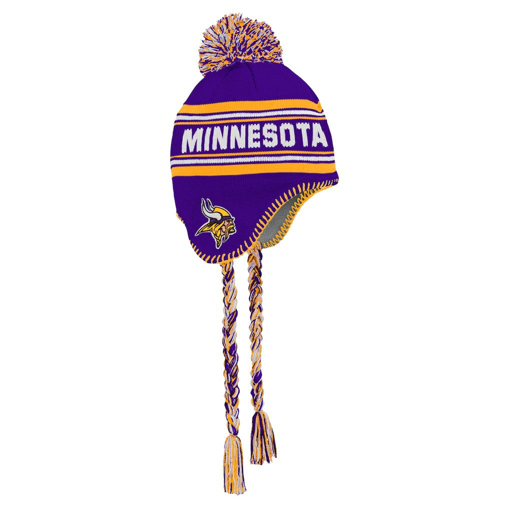 NFL Minnesota Vikings Youth Jacquard Tassel Knit Hat with Pom