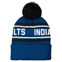NFL Indianapolis Colts Preschool Jacquard Cuffed Knit Hat with Pom