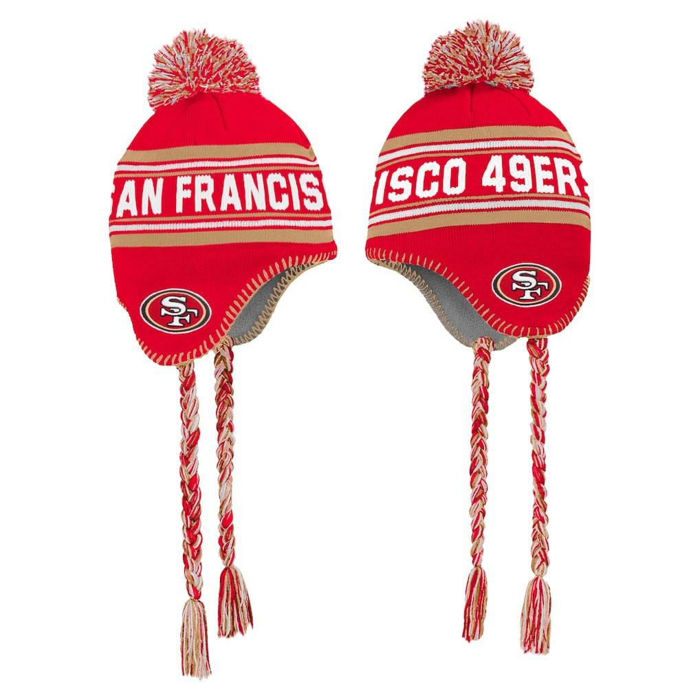 NFL San Francisco 49ers Preschool Jacquard Tassel Knit Hat with Pom