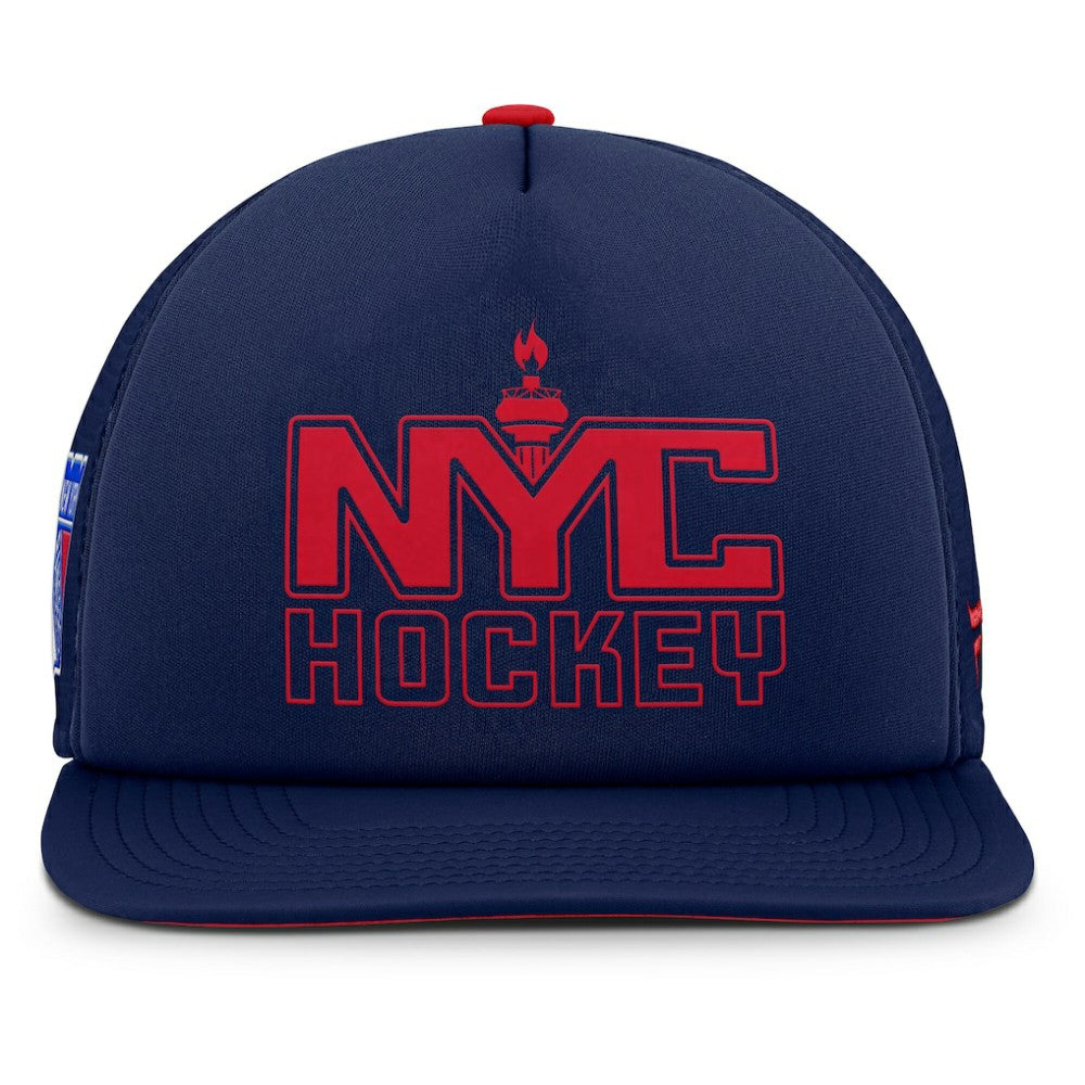 New York Rangers Fanatics Authentic Pro Hometown Rink Foam Trucker Snapback Hat