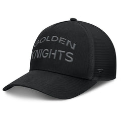 Vegas Golden Knights Fanatics Authentic Pro Road Stack Text A-Frame Adjustable Hat
