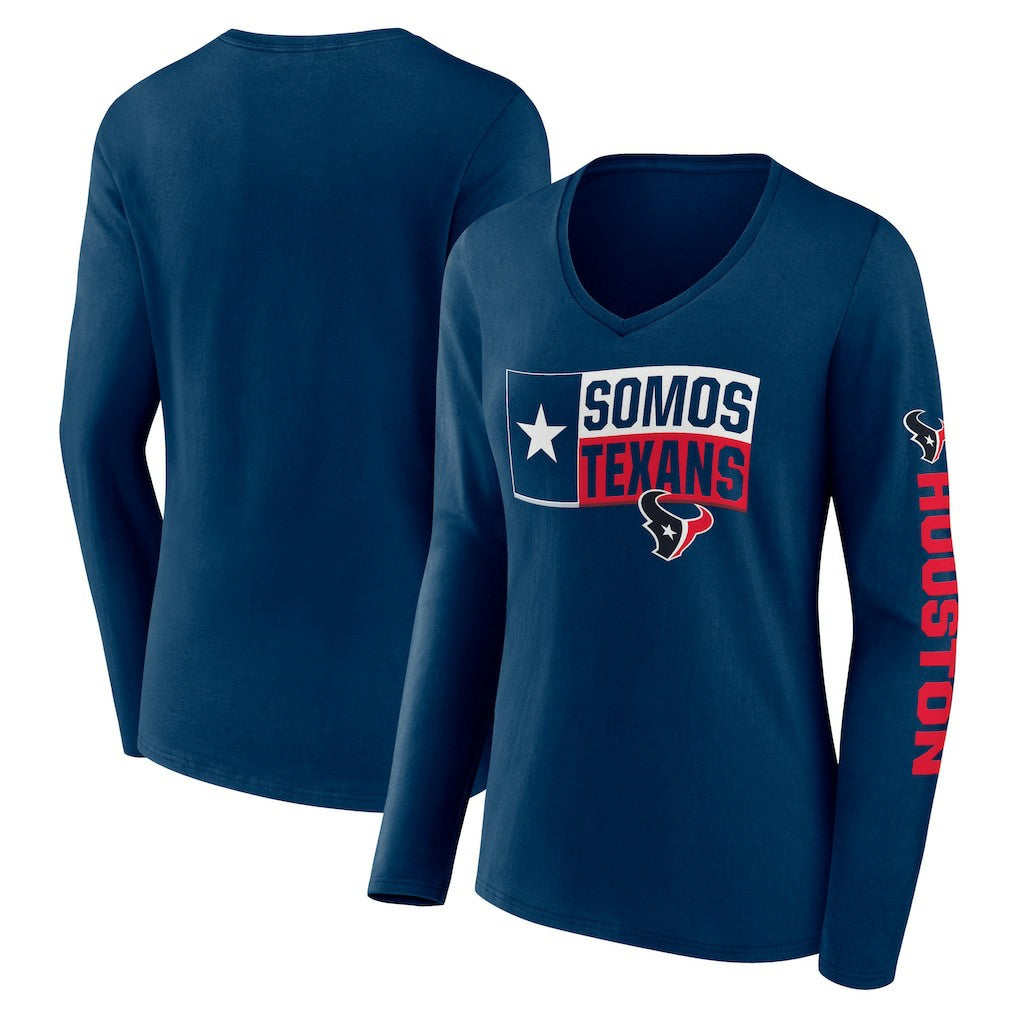 NFL Houston Texans Hometown Sweep Long Sleeve V-Neck T-Shirt