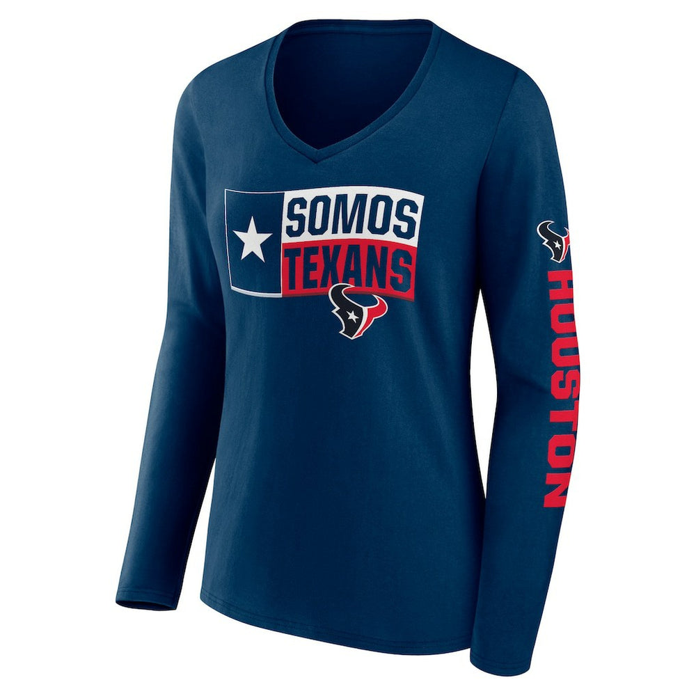 NFL Houston Texans Hometown Sweep Long Sleeve V-Neck T-Shirt