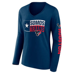 NFL Houston Texans Hometown Sweep Long Sleeve V-Neck T-Shirt