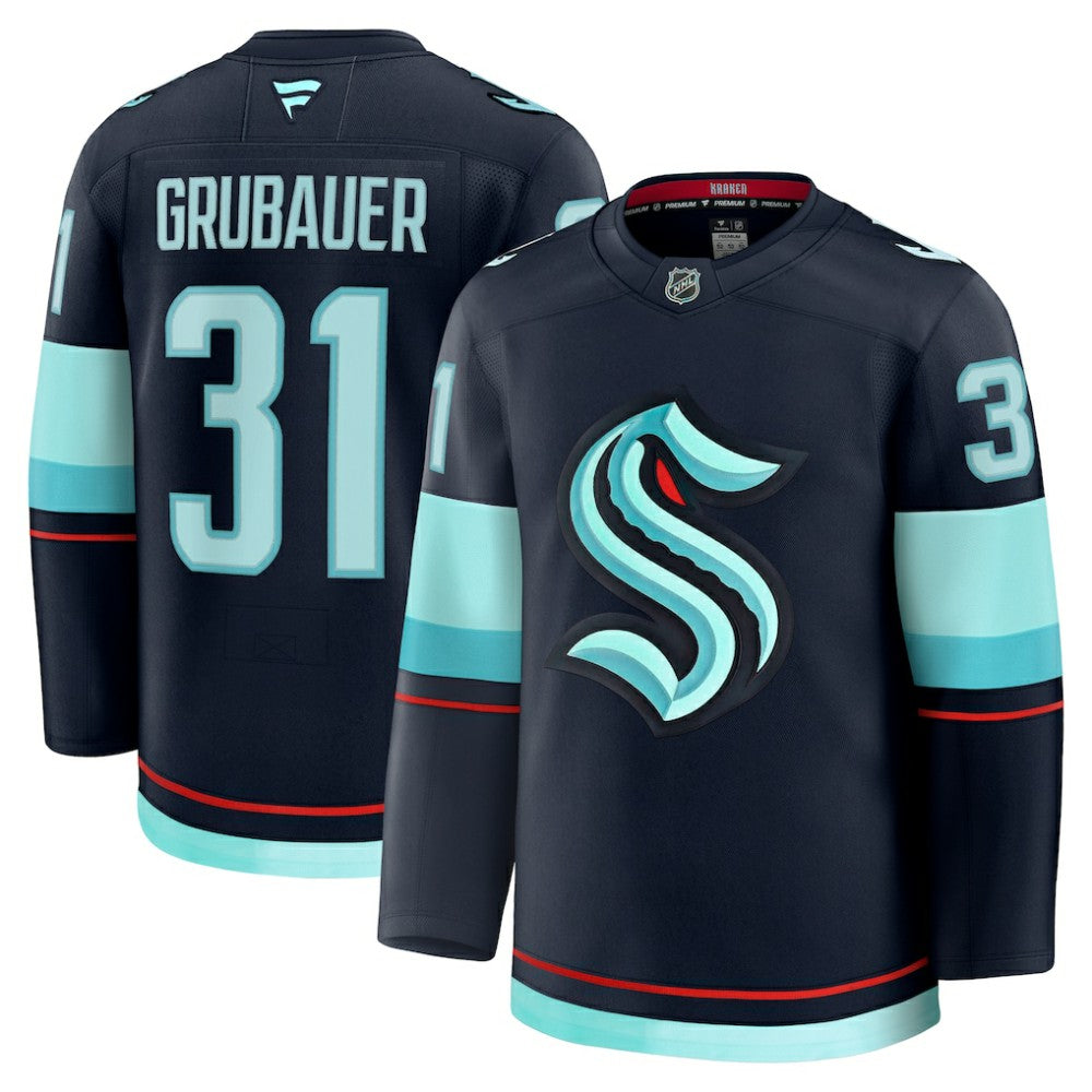 Philipp Grubauer Seattle Kraken Fanatics Home Premium Jersey
